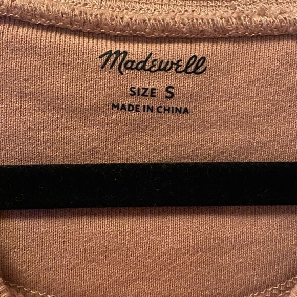 MADEWELL Dip-Dye (Re)sourced Cotton Swing Sweatshirt Mauve Pink Women’s Small - Picture 9 of 11